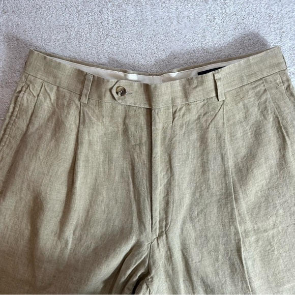 Nautica Men’s 100% Linen Pants Tan Size 34x32 - Picture 3 of 8